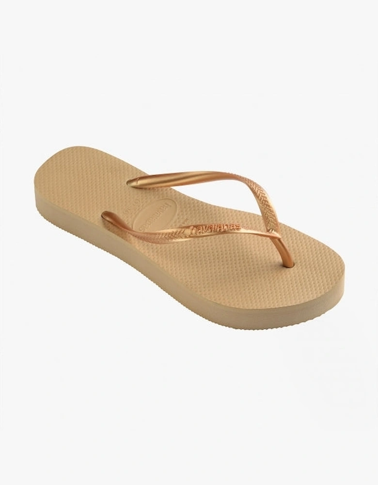 HAV SLIM FLATFORM Womens Flip Flops Golden