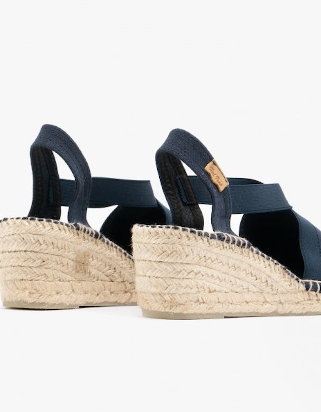 TER Womens Wedge Espadrille Sandals Navy