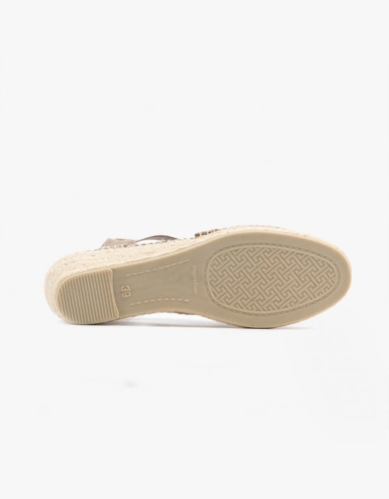 TER Womens Wedge Espadrille Sandals Taupe