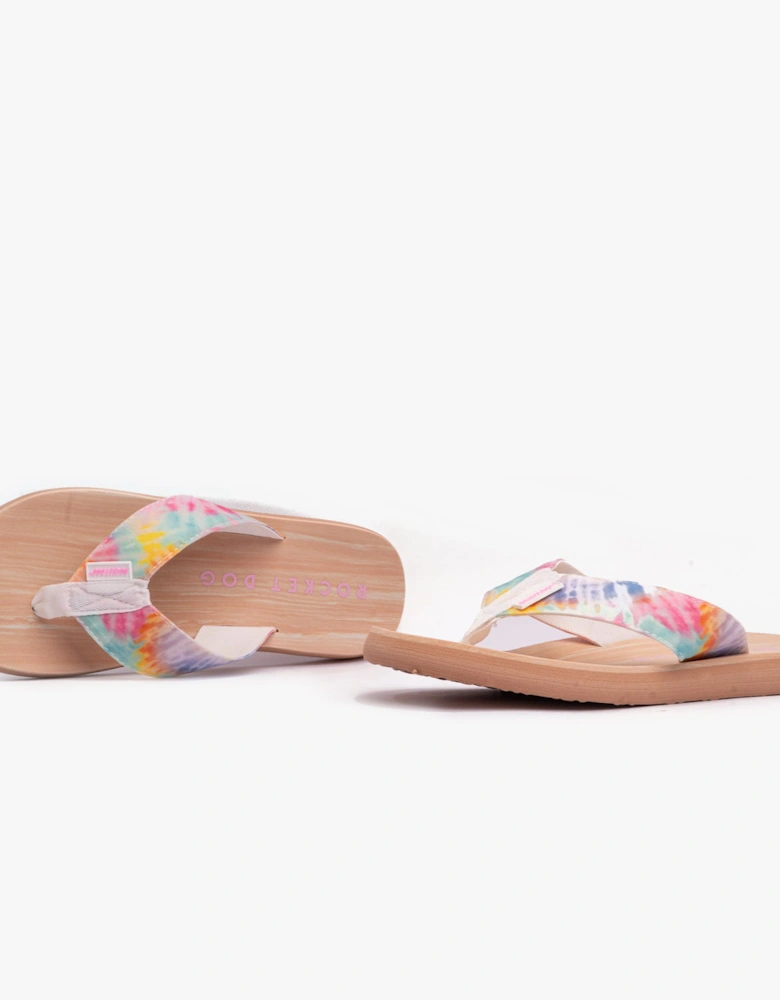 ADIOS TUCKER Womens Toe Post Pastel Multi