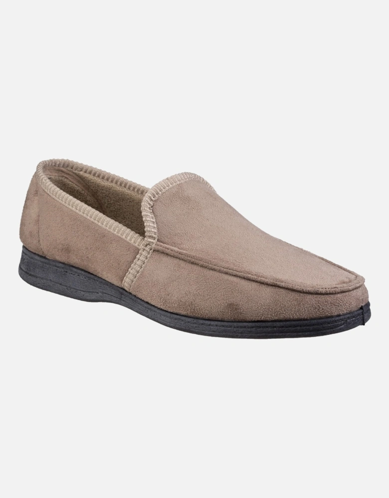 Fleet & Foster DAKIS Mens Full Slippers Beige