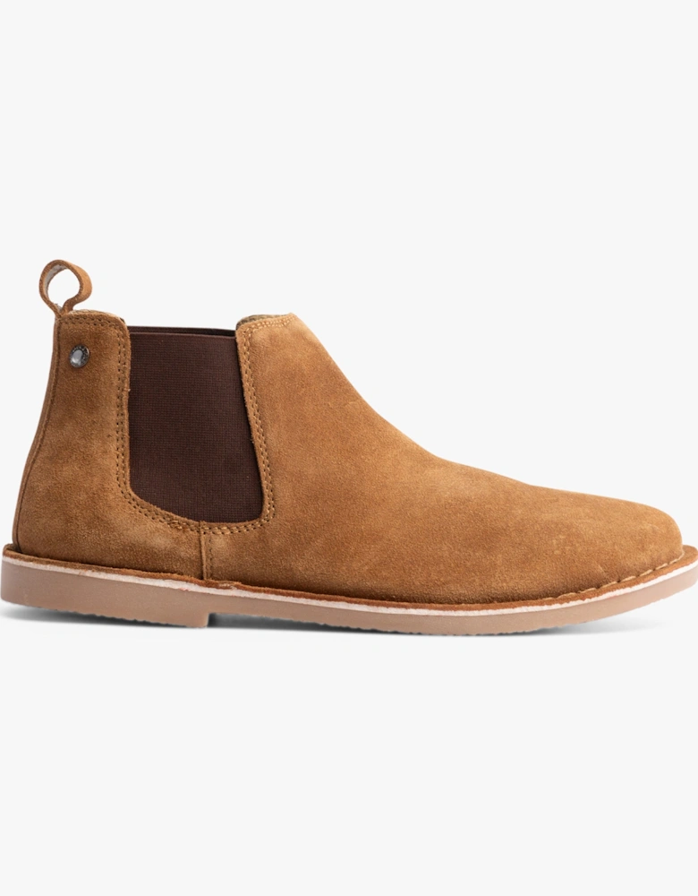 BRAVO SUEDE Mens Chelsea Boots Cognac