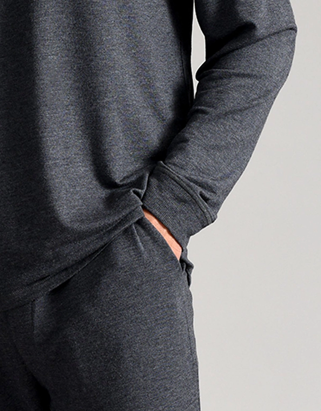 SUPER SOFT Long Sleeve Top Mens Dark Grey