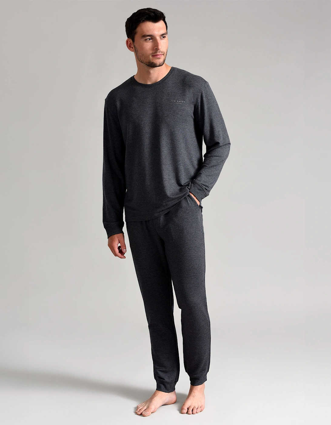 SUPER SOFT Long Sleeve Top Mens Dark Grey