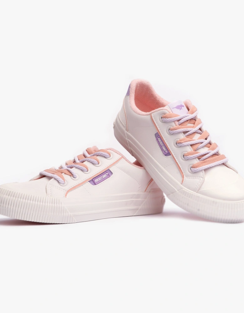 CHEERY 80s Womens Trainers White/Lavender