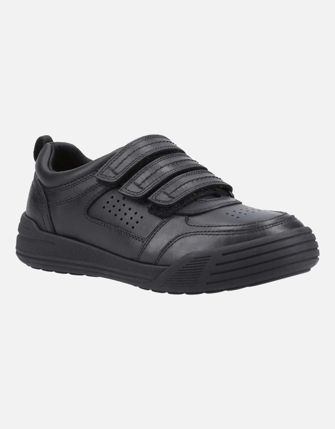 SCOTT Boys Leather School Shoes Black, 6 of 5