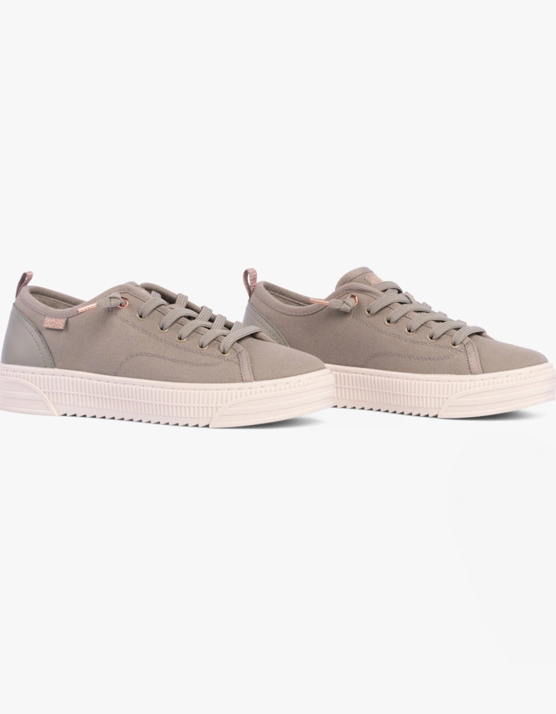 114640/OLV BOBS COPA Womens Canvas Trainers Olive