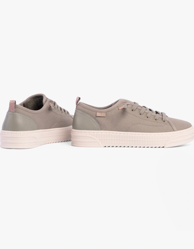 114640/OLV BOBS COPA Womens Canvas Trainers Olive