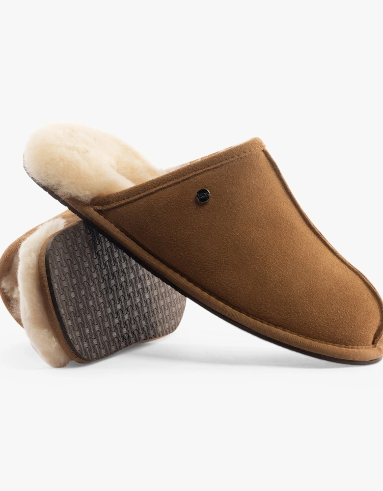 EDWIN Mens Slippers Chestnut