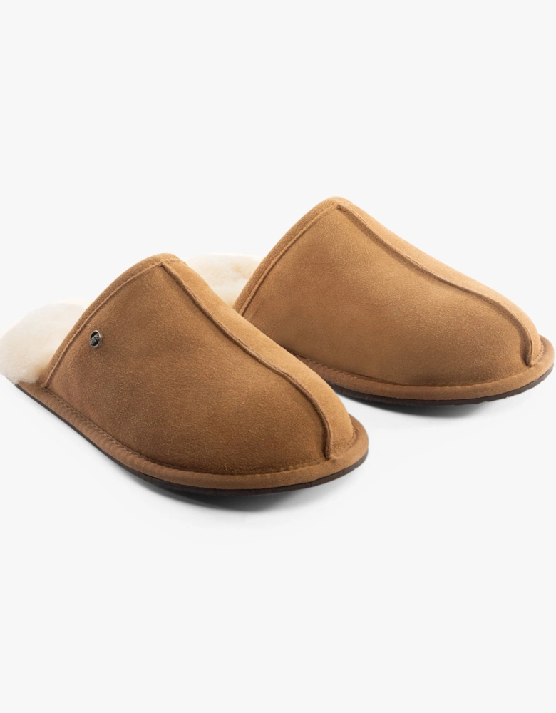 EDWIN Mens Slippers Chestnut