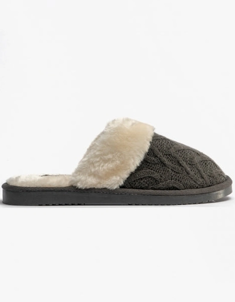 Jo & Joe MEGAN Womens Mule Slippers Grey