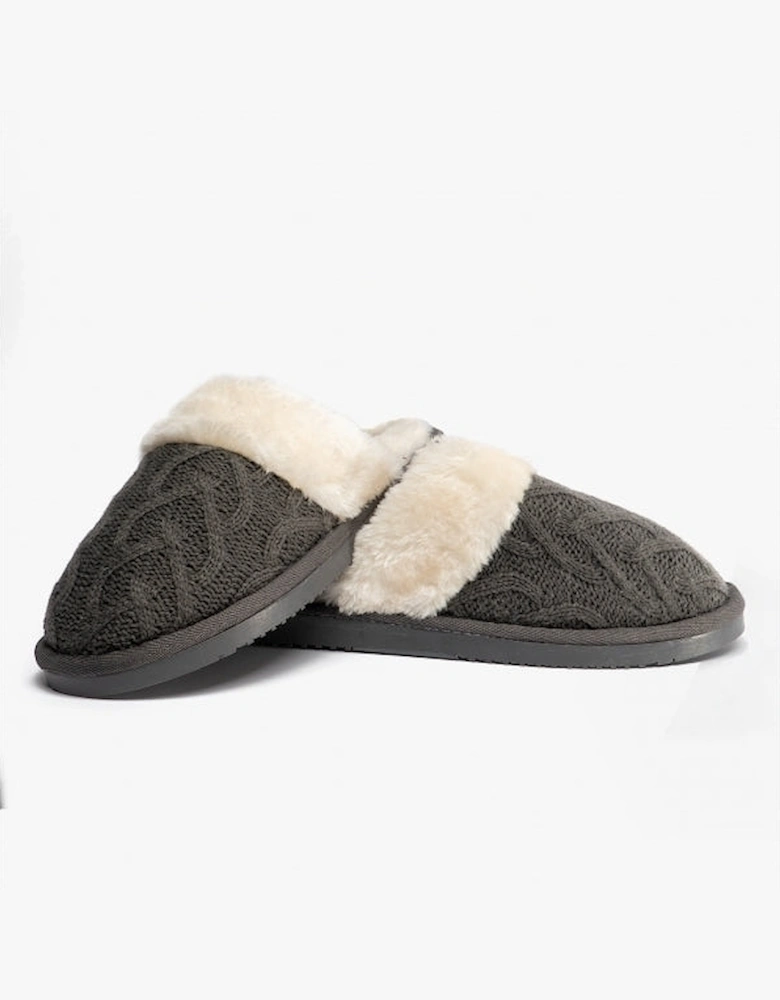 Jo & Joe MEGAN Womens Mule Slippers Grey