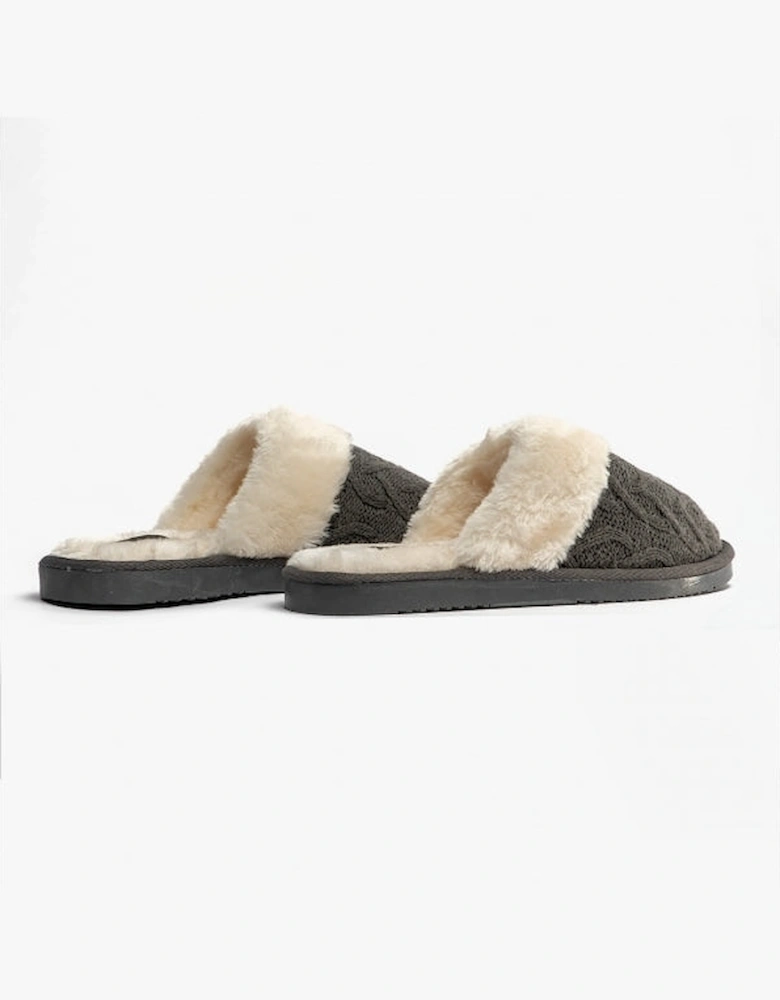 Jo & Joe MEGAN Womens Mule Slippers Grey