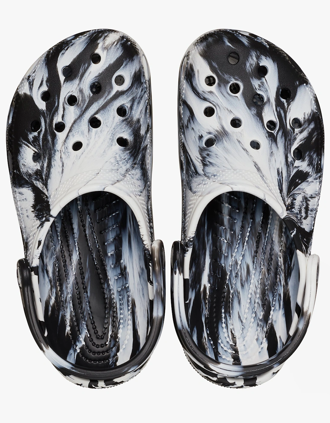 206867-103 CLASSIC MARBLED Unisex Clogs White/Black