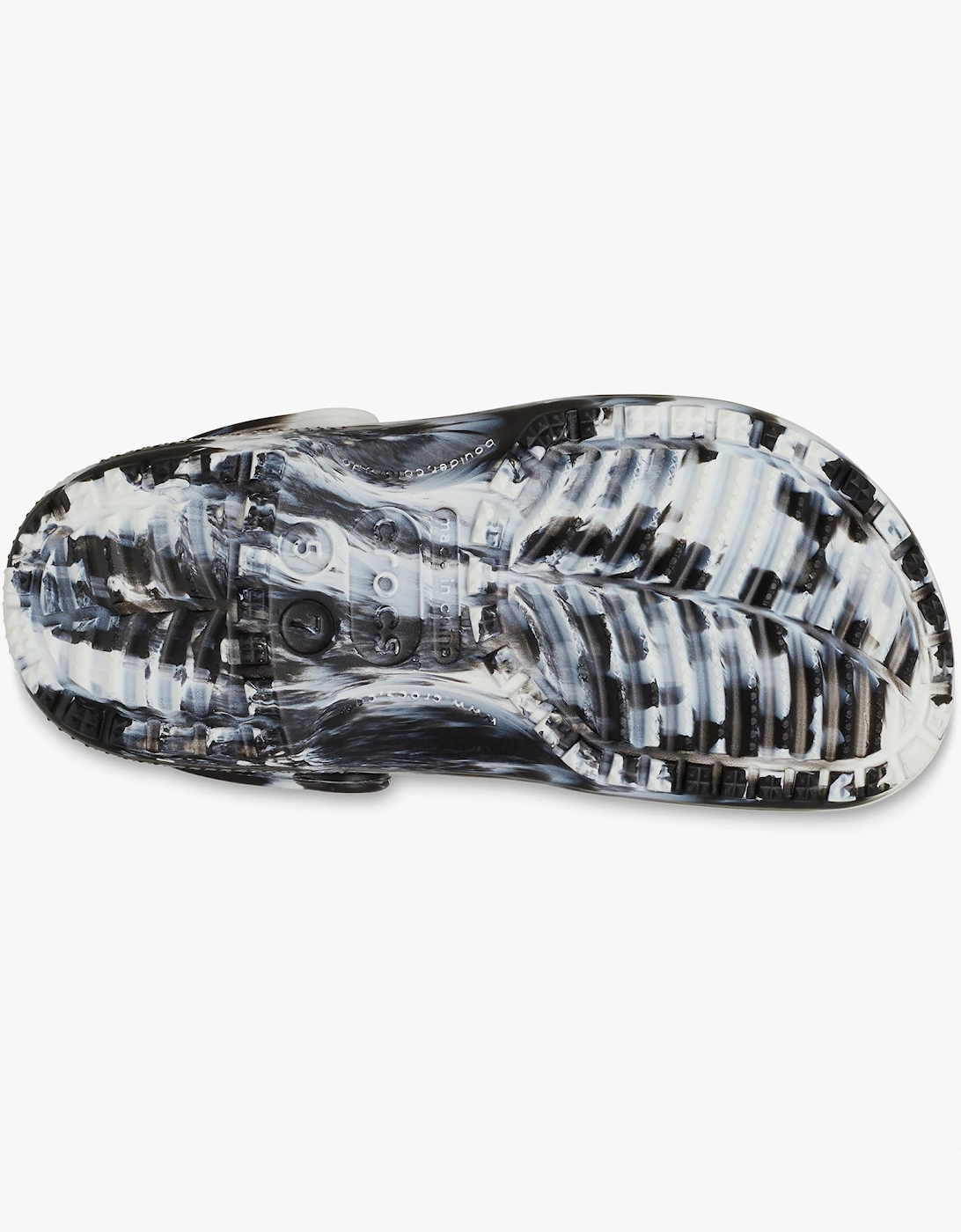 206867-103 CLASSIC MARBLED Unisex Clogs White/Black