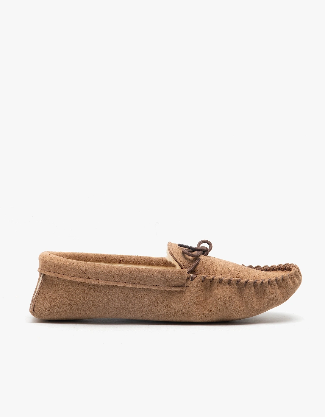 JAKE Mens Suede Moccasins Taupe