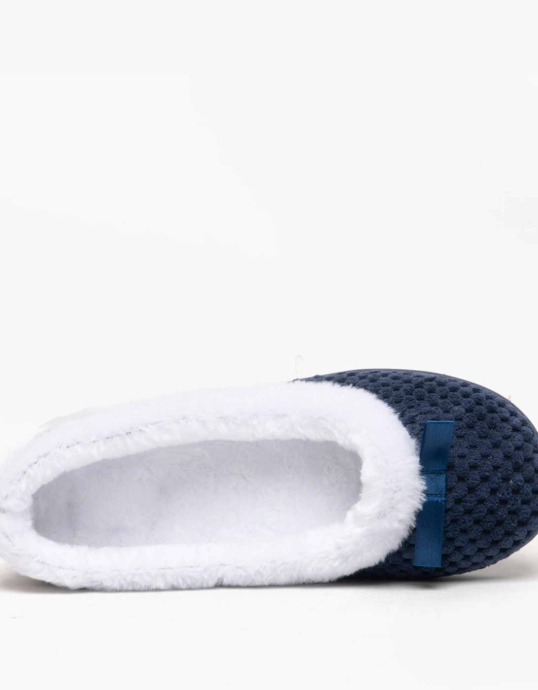 CARA Womens Knit Slippers Navy