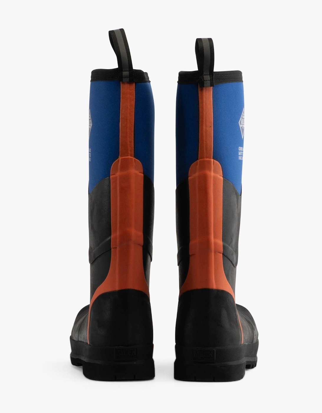 Muck Boots CHORE MAX S5 Unisex Rubber Wellington Boots Blue/Orange