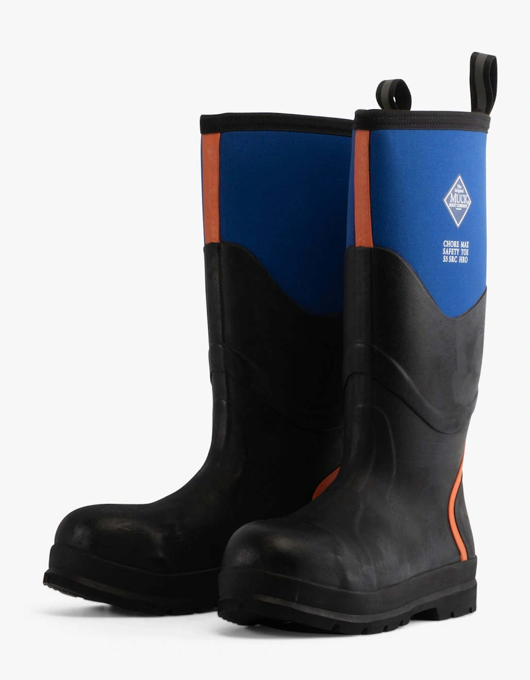 Muck Boots CHORE MAX S5 Unisex Rubber Wellington Boots Blue/Orange