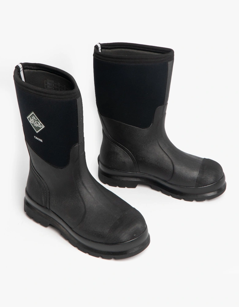 Muck Boots CHORE MID Unisex Rubber Wellington Boots Black