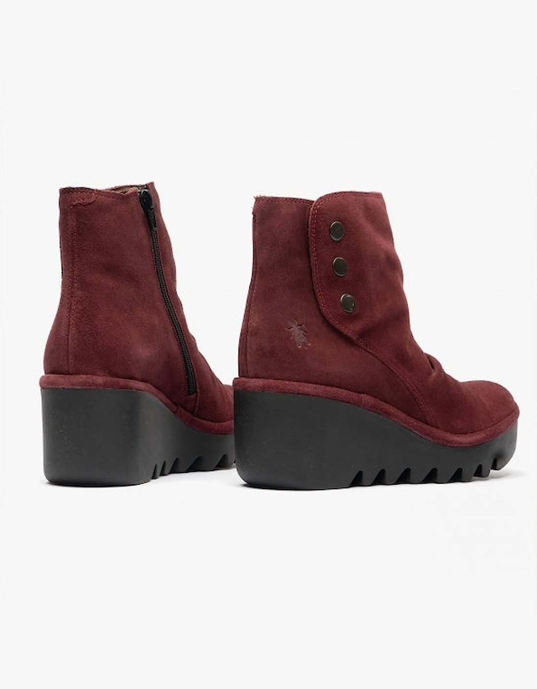 BROM FLY Womens Suede Boots Wine