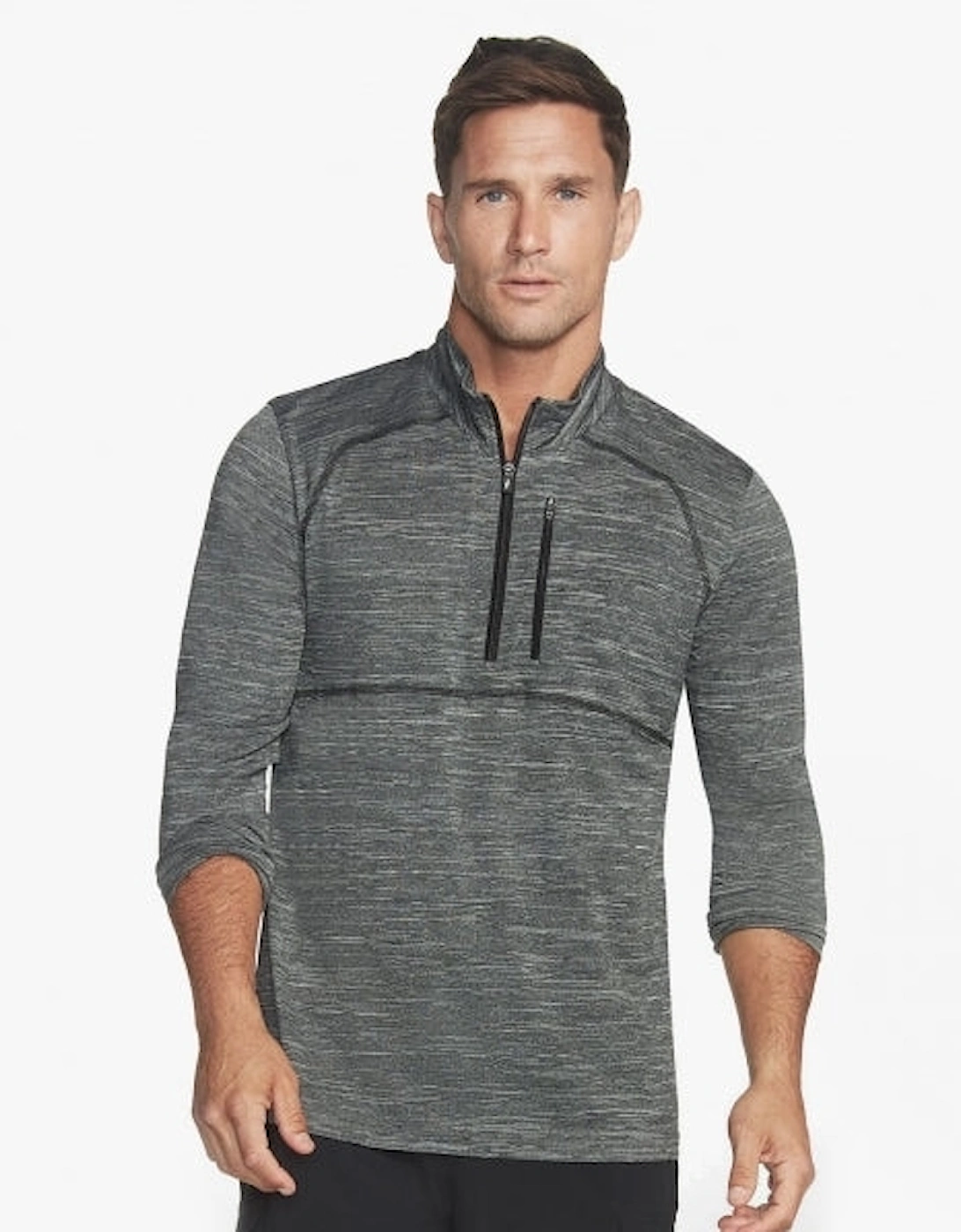 Skechers Men's Skechers M2LT96/LTGY ON THE ROAD Mens 1/4 Zip Top Grey