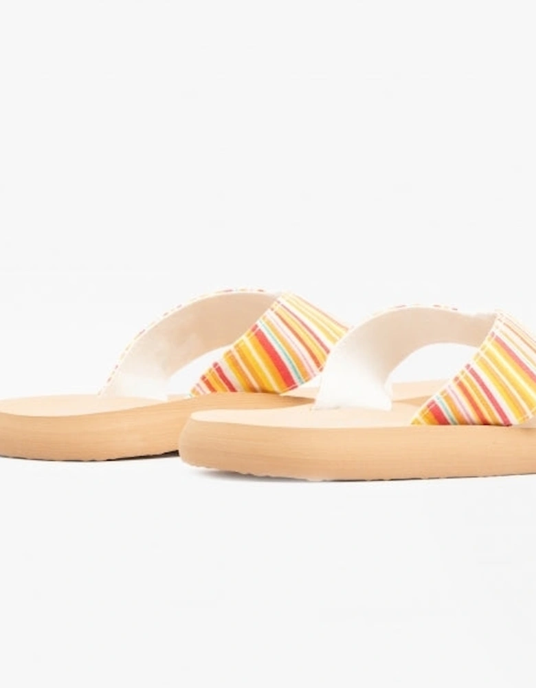 ADIOS SIDELL STRIPE Womens Flip Flops Orange Multi