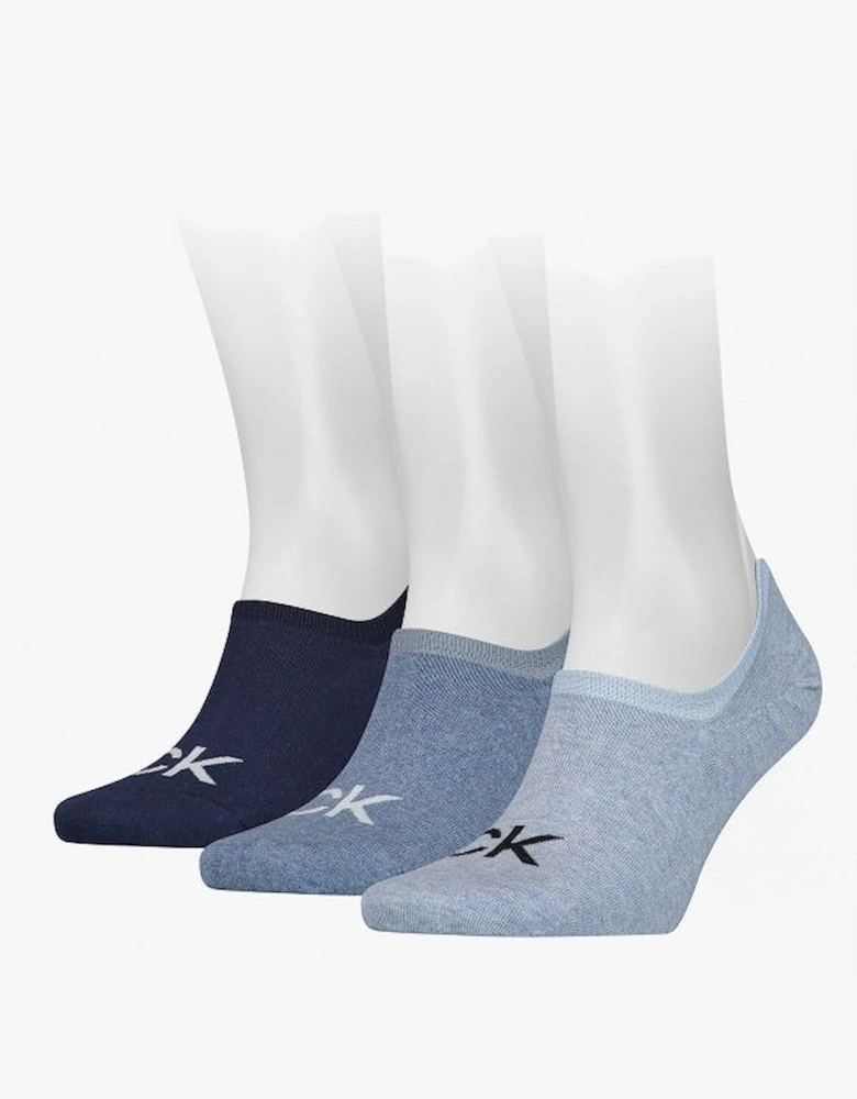 3 Pack Mens Ankle Socks Blue