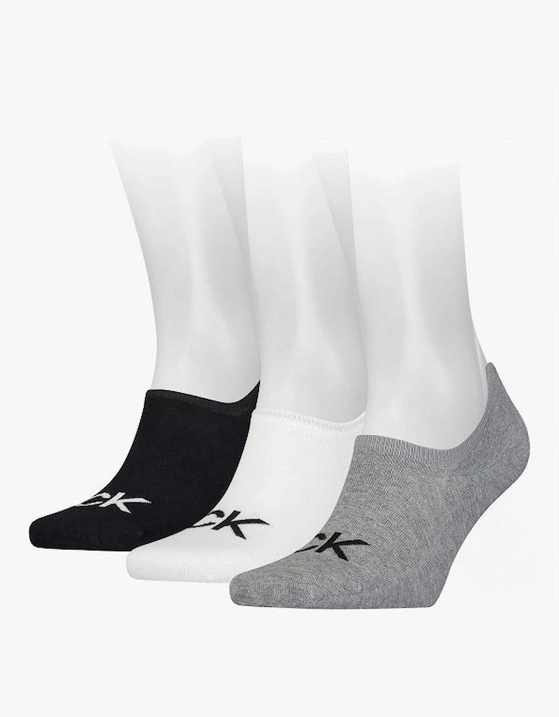 Men's Calvin Klein 3 Pack Mens Ankle Socks Grey - Multi