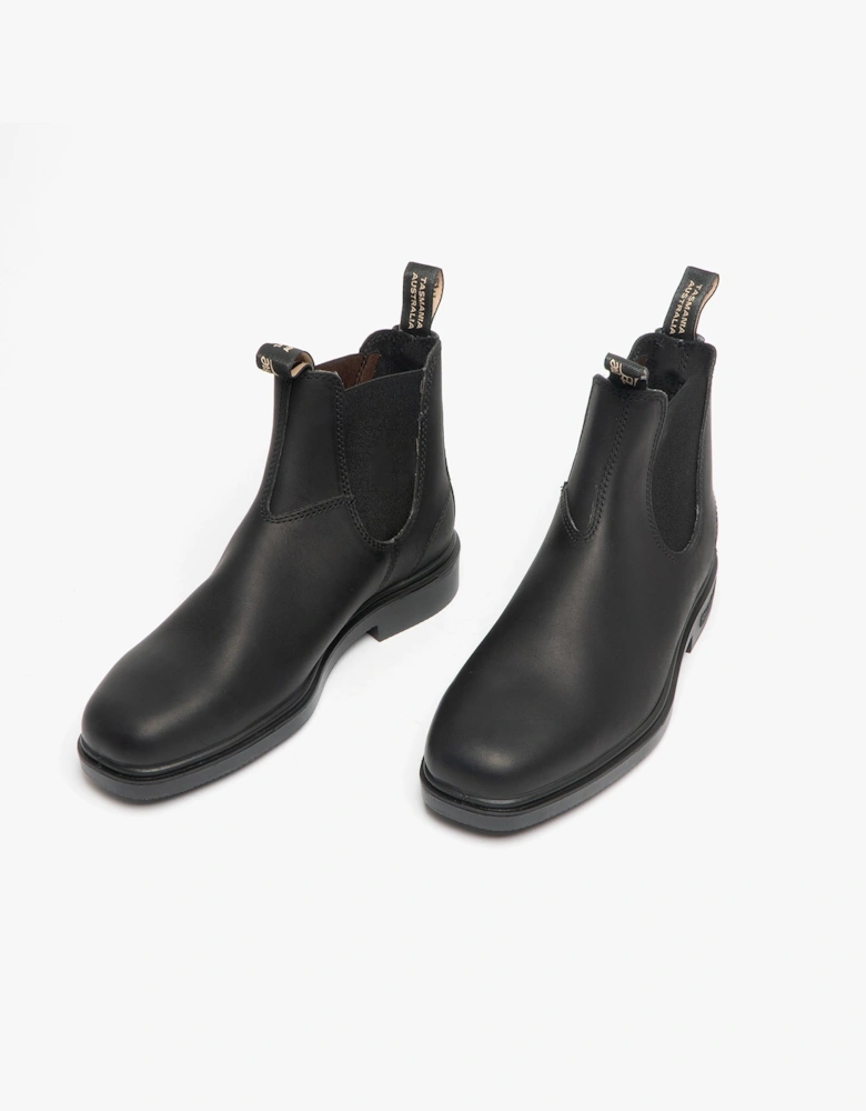 063 Unisex Leather Chelsea Boots Black