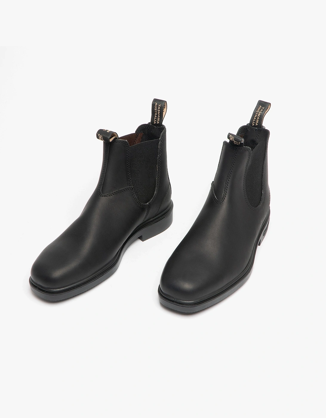 063 Unisex Leather Chelsea Boots Black