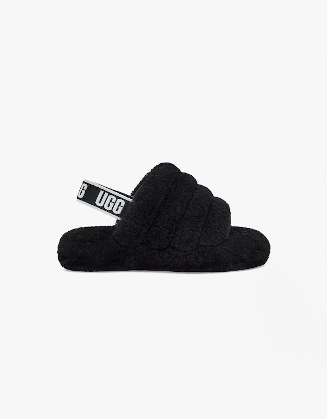 SLIDE Girls Sheepskin Slippers Black, 8 of 7