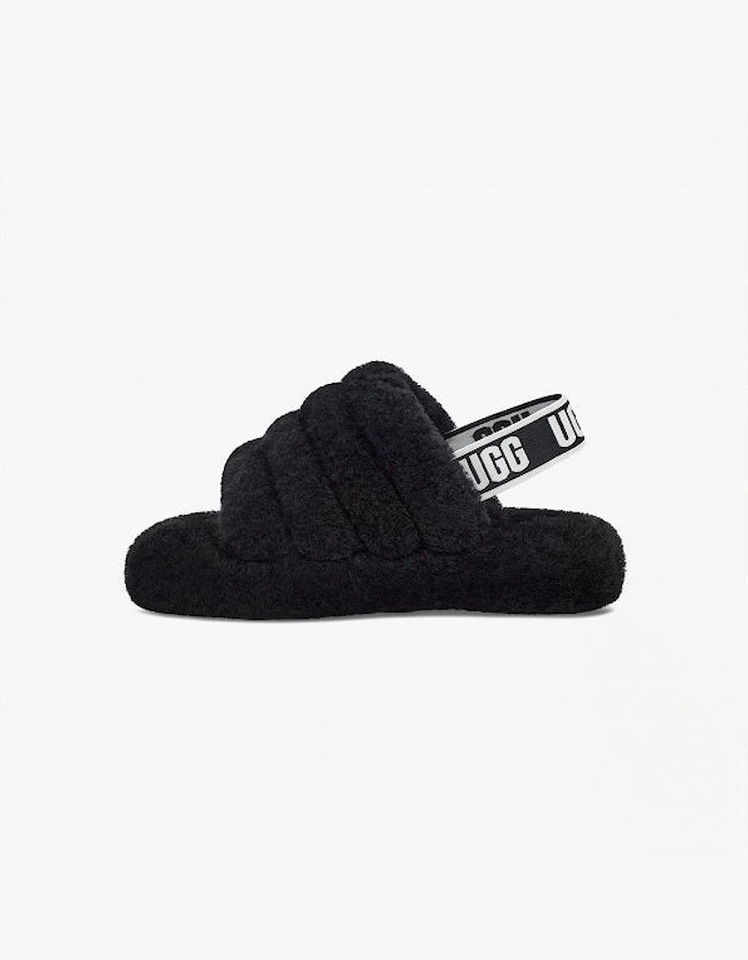 SLIDE Girls Sheepskin Slippers Black