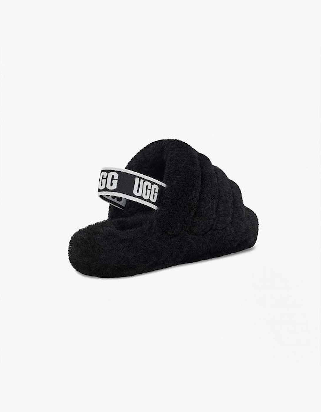 SLIDE Girls Sheepskin Slippers Black