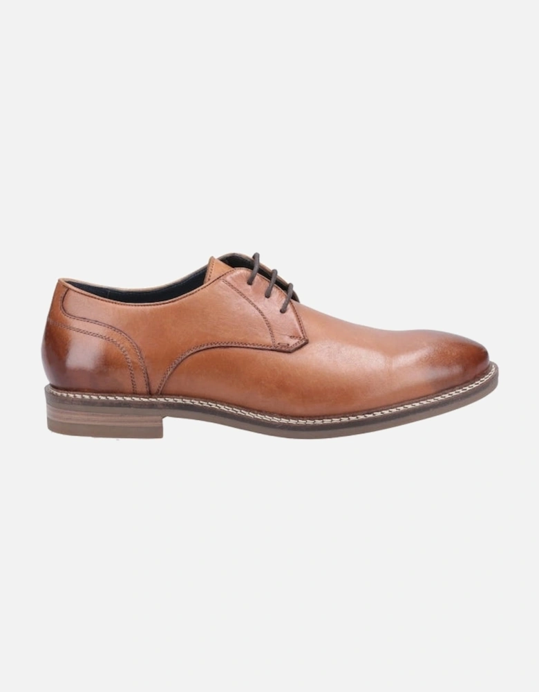 BRAYDEN Mens Leather Derby Shoes Brown
