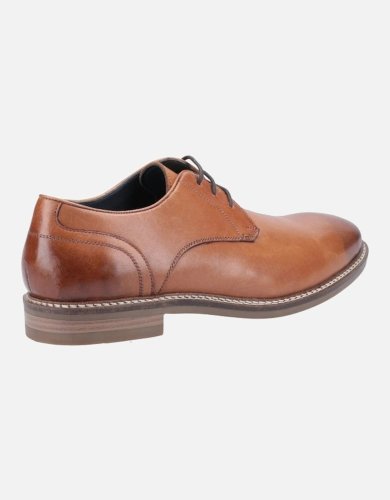 BRAYDEN Mens Leather Derby Shoes Brown