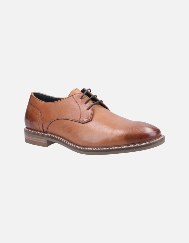 BRAYDEN Mens Leather Derby Shoes Brown