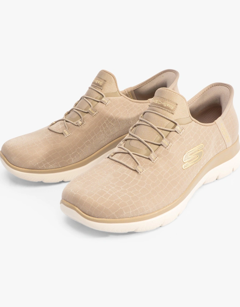 150128/TPGD SUMMITS-CLASSY NIGHT Womens Trainers Taupe/Gold