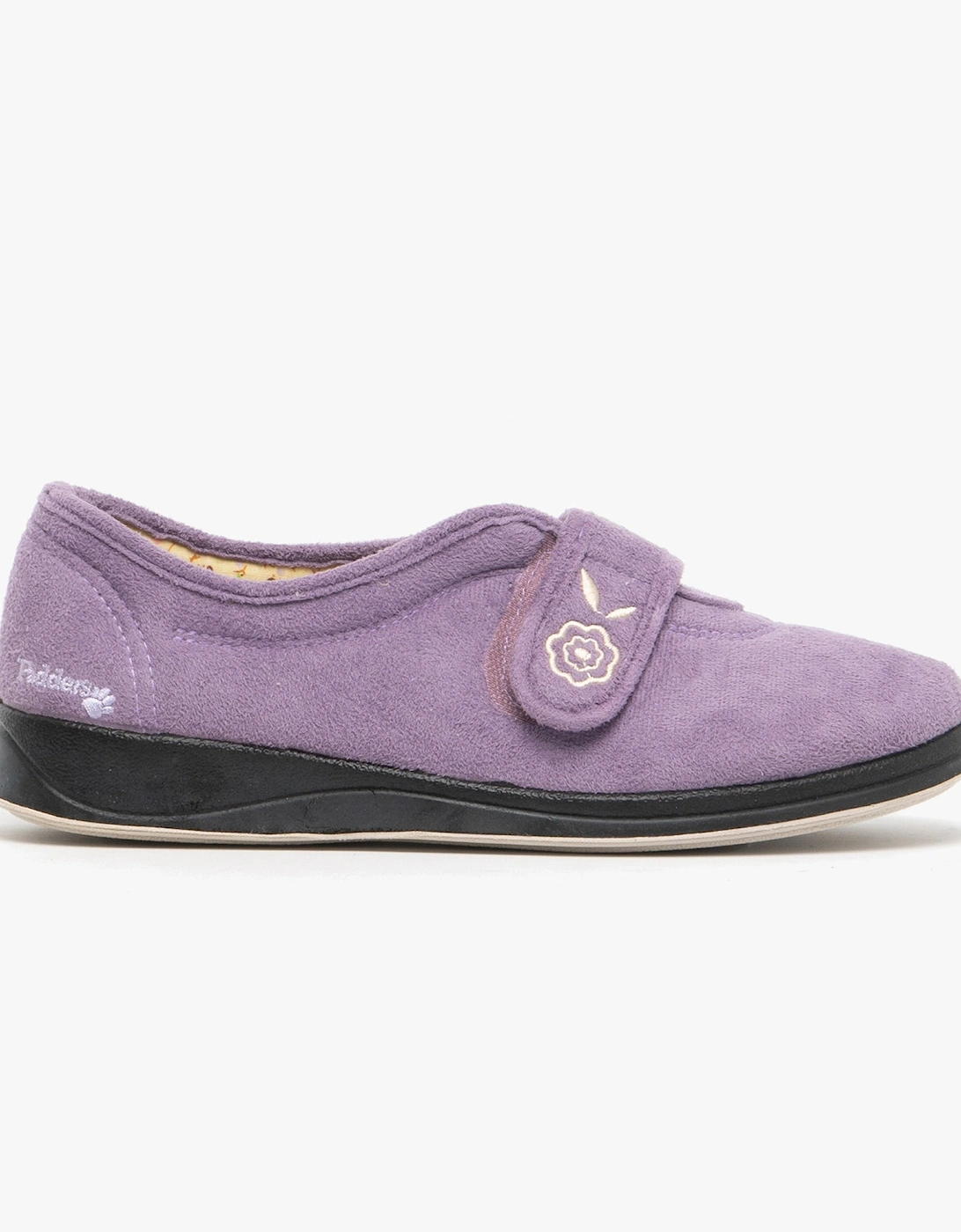CAMILLA Womens (EE Fit) Touch Fasten Slippers Lavender, 6 of 5