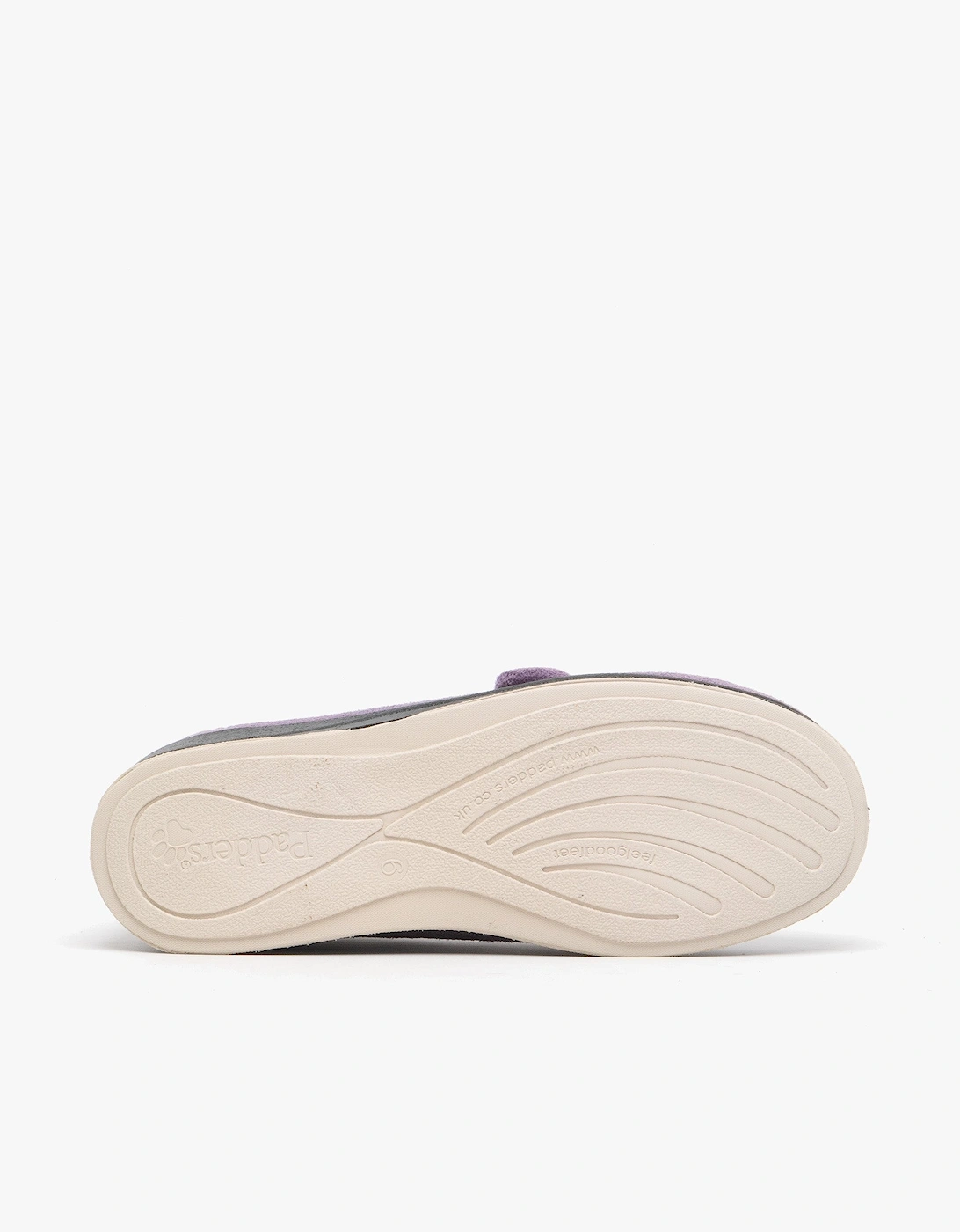CAMILLA Womens (EE Fit) Touch Fasten Slippers Lavender