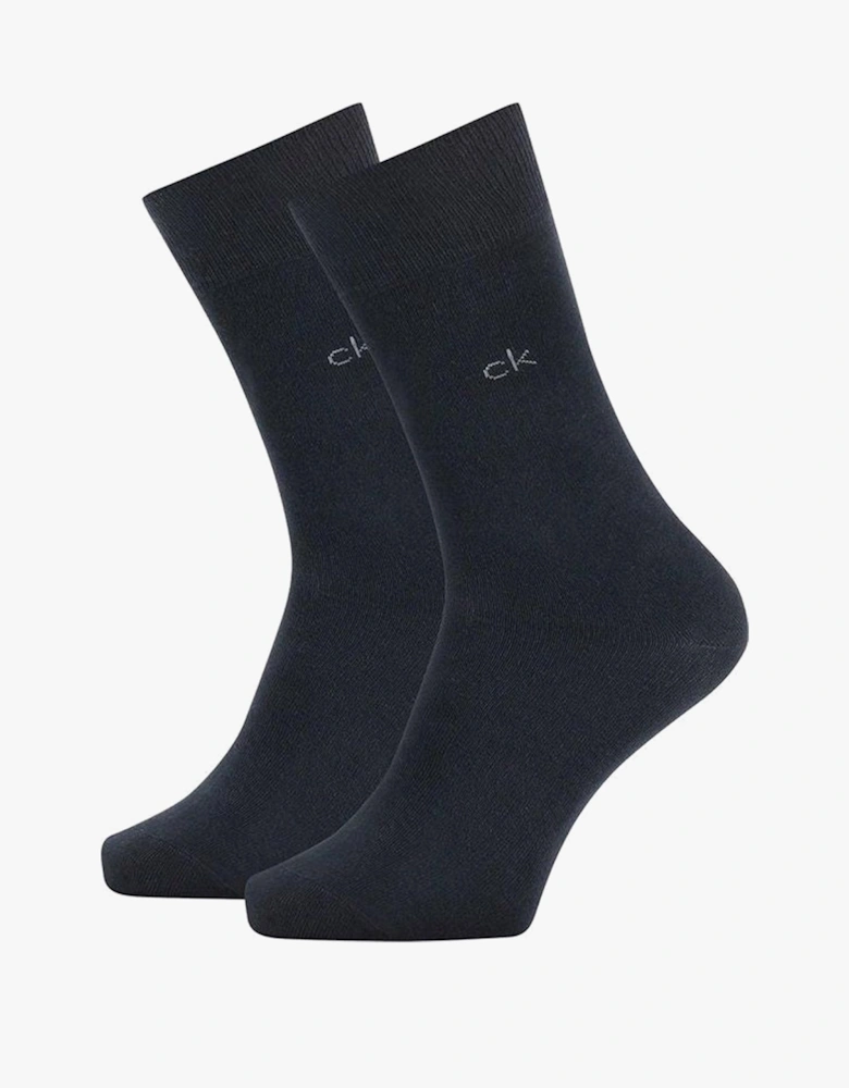 2 Pack Mens Crew Classic Socks Navy