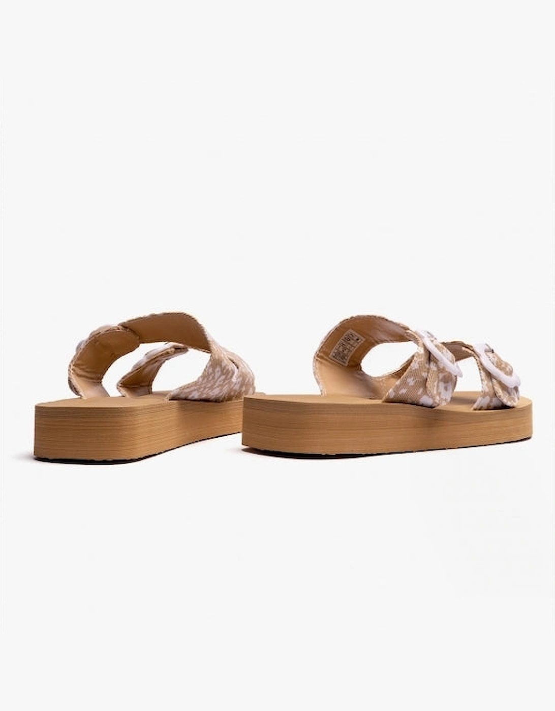 WILD Womens Platform Sandals Natural