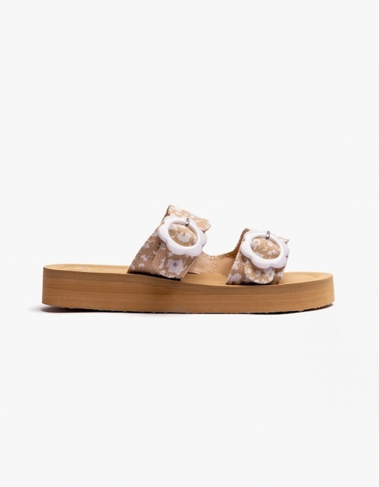 WILD Womens Platform Sandals Natural