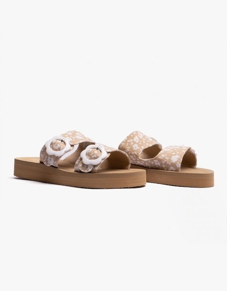 WILD Womens Platform Sandals Natural