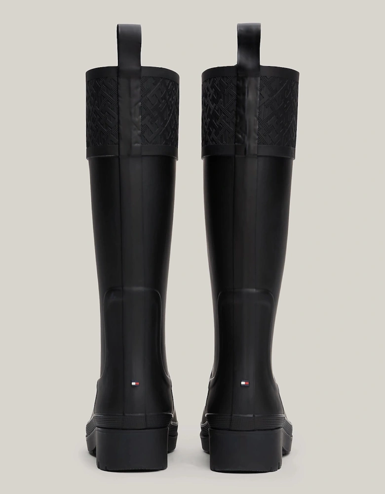 RUBBER Womens Long Boots Black