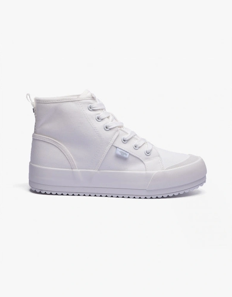 VELA Womens Platform Trainers White