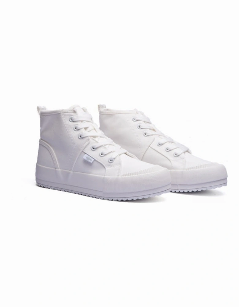 VELA Womens Platform Trainers White