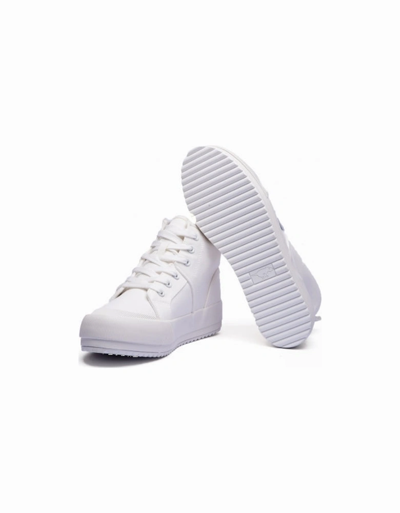 VELA Womens Platform Trainers White