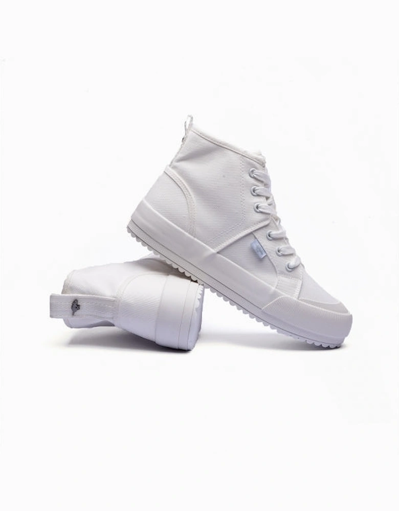 VELA Womens Platform Trainers White