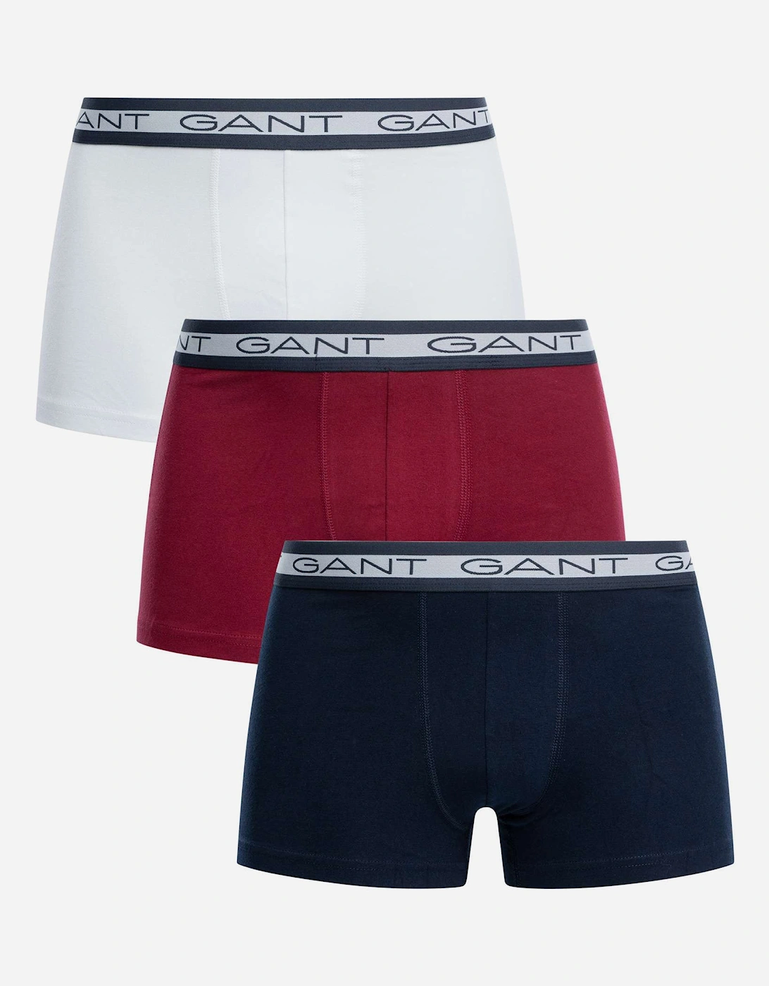 Gant Men's Blue Core 3 Pack Trunks Navy - : 32/33/32 Medium